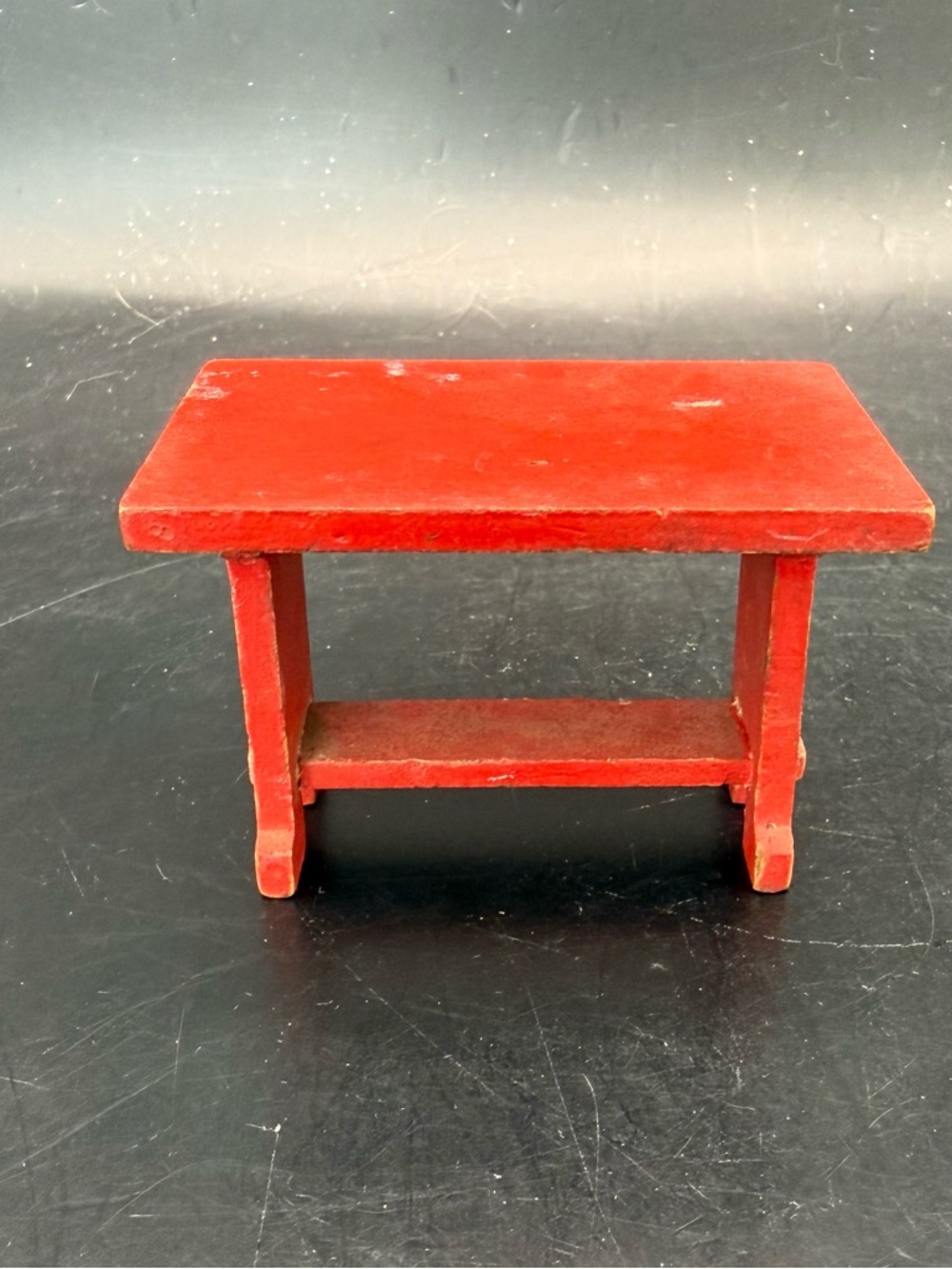 VTG 30’s Strombecker Living Room Set Red Wooden Dollhouse Furniture 4 Piece Lot - Picture 12 of 16